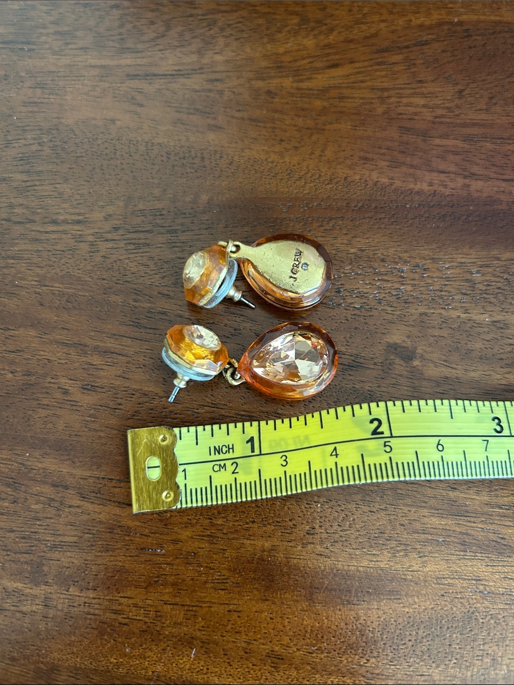 Amber Color (Acetate) Teardrop Drop Earrings JCrew